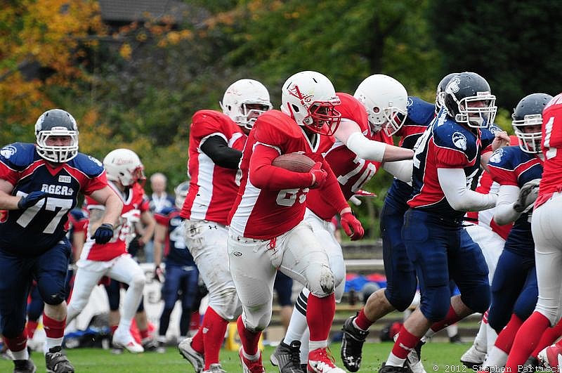 Gelsenkirchen Devils vs Recklinghausen Chargers - 20.10.2012 Gelsenkirchen Devils vs. Recklinghausen Chargers (27:7) 