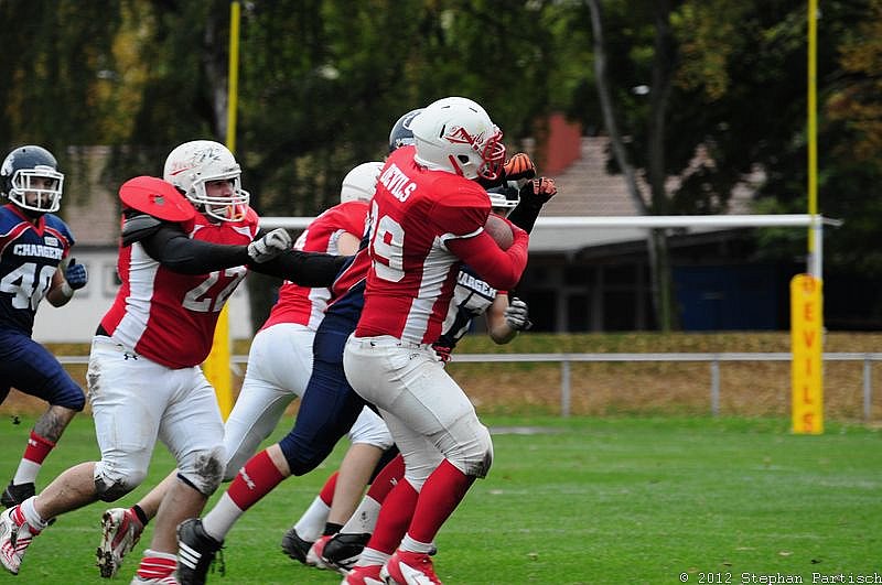 Gelsenkirchen Devils vs Recklinghausen Chargers - 20.10.2012 Gelsenkirchen Devils vs. Recklinghausen Chargers (27:7) 