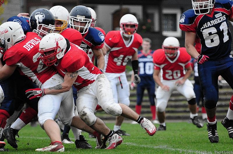 Gelsenkirchen Devils vs Recklinghausen Chargers - 20.10.2012 Gelsenkirchen Devils vs. Recklinghausen Chargers (27:7) 