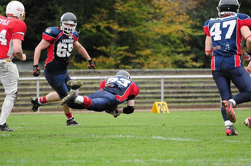 Gelsenkirchen Devils vs Recklinghausen Chargers - 20.10.2012 Gelsenkirchen Devils vs. Recklinghausen Chargers (27:7) 