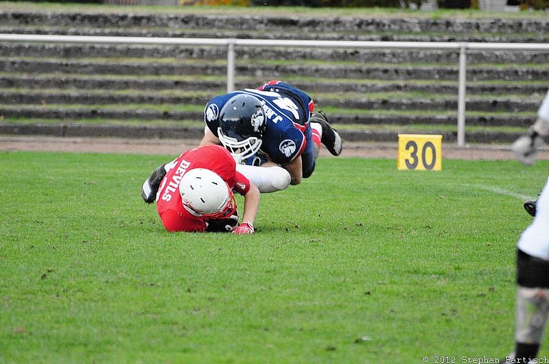 Gelsenkirchen Devils vs Recklinghausen Chargers - 20.10.2012 Gelsenkirchen Devils vs. Recklinghausen Chargers (27:7) 