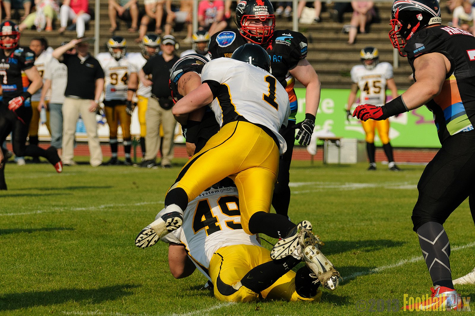 Düsseldorf Panther	vs. Berlin Adler  - 08.06.2013 GFL Nord: Düsseldorf Panther vs. Berlin Adler (10:27)
