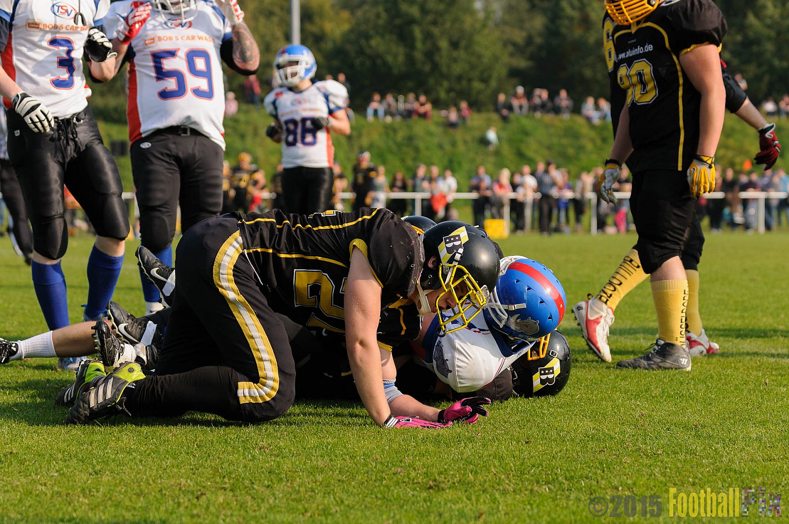 Bocholt Rhinos vs. Düsseldorf Bulldozer - 04.10.2015 LL Mitte NRW: Bocholt Rhinos vs. Düsseldorf Bulldozer (14:2)