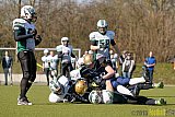 Gelsenkirchen Devils vs. M&ouml;nchengladbach Wolfpack  - 08.03.2015 Scrimmage: Schiefbahn Riders, M&uuml;lheim Shamrocks