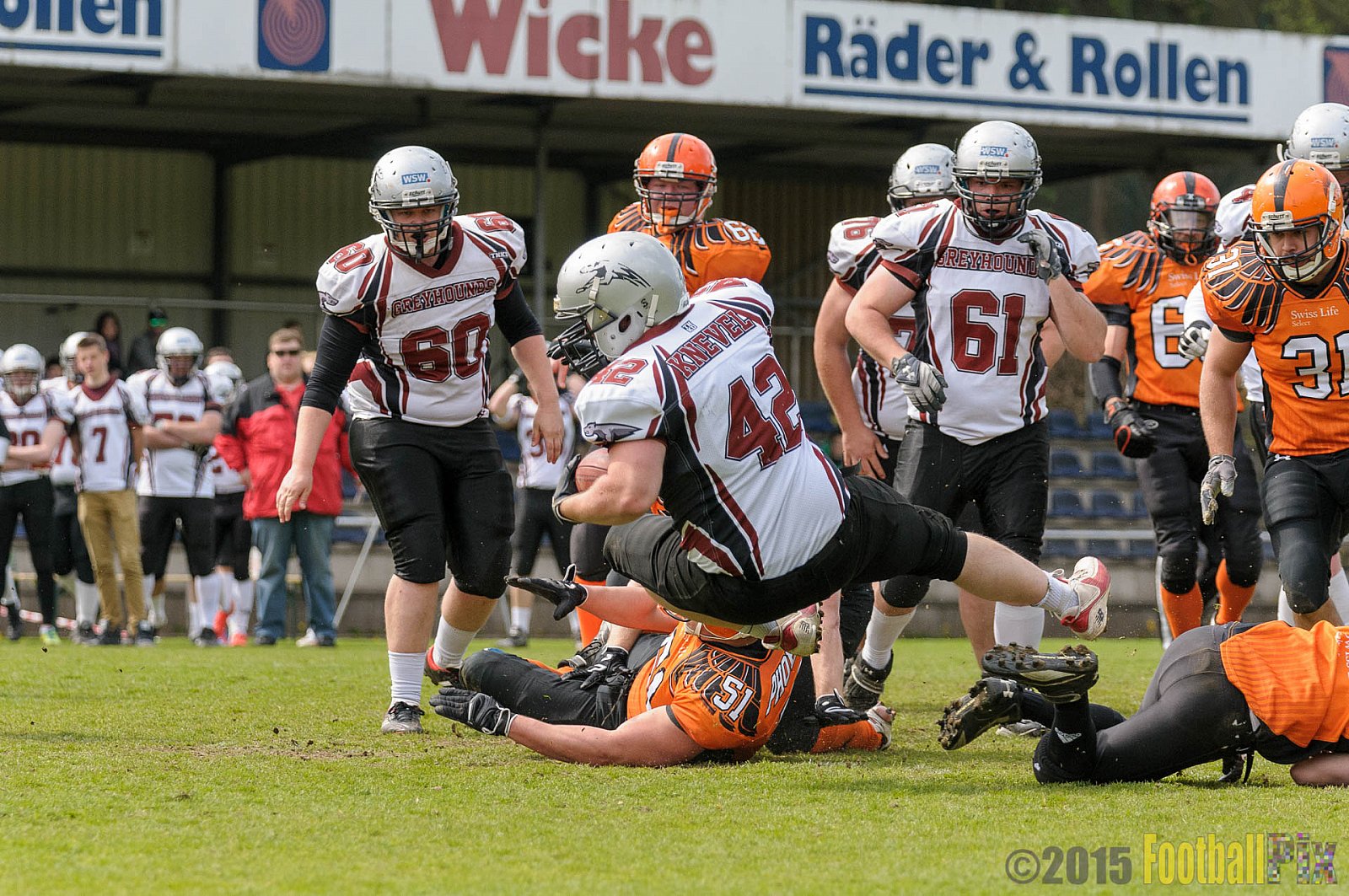 Wuppertal Greyhounds vs. Wipperfürth Phoenix - 01.05.2015 LL West NRW: Wuppertal Greyhounds vs. Wipperfürth Phoenix (72:6)