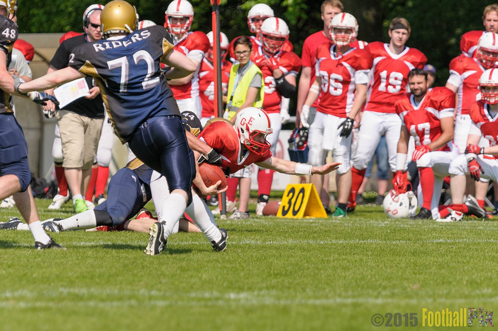 Schiefbahn Riders vs. Gelsenkirchen Devils - 10.05.2015 OL NRW: Schiefbahn Riders vs. Gelsenkirchen Devils (7:14)