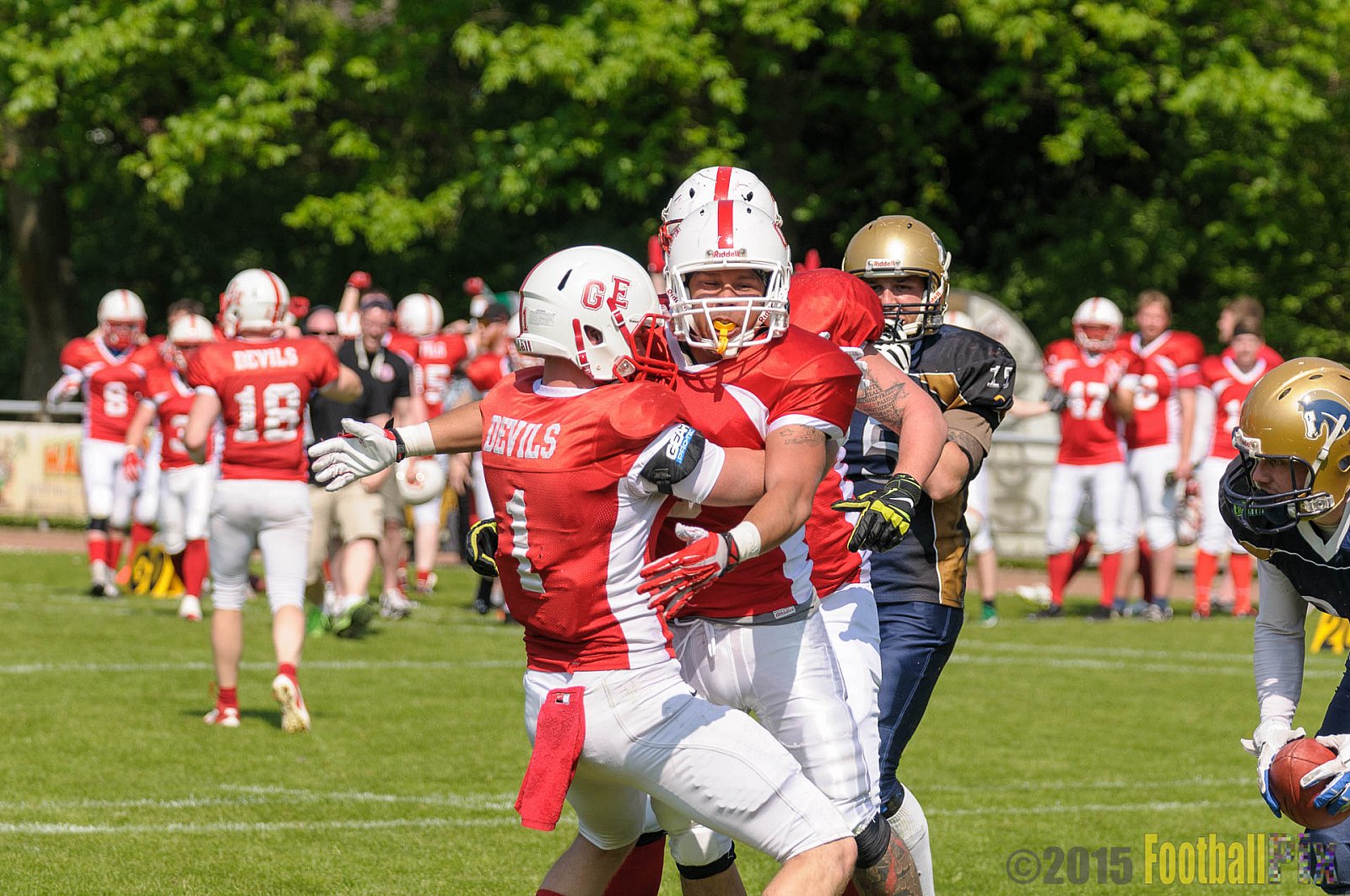 Schiefbahn Riders vs. Gelsenkirchen Devils - 10.05.2015 OL NRW: Schiefbahn Riders vs. Gelsenkirchen Devils (7:14)