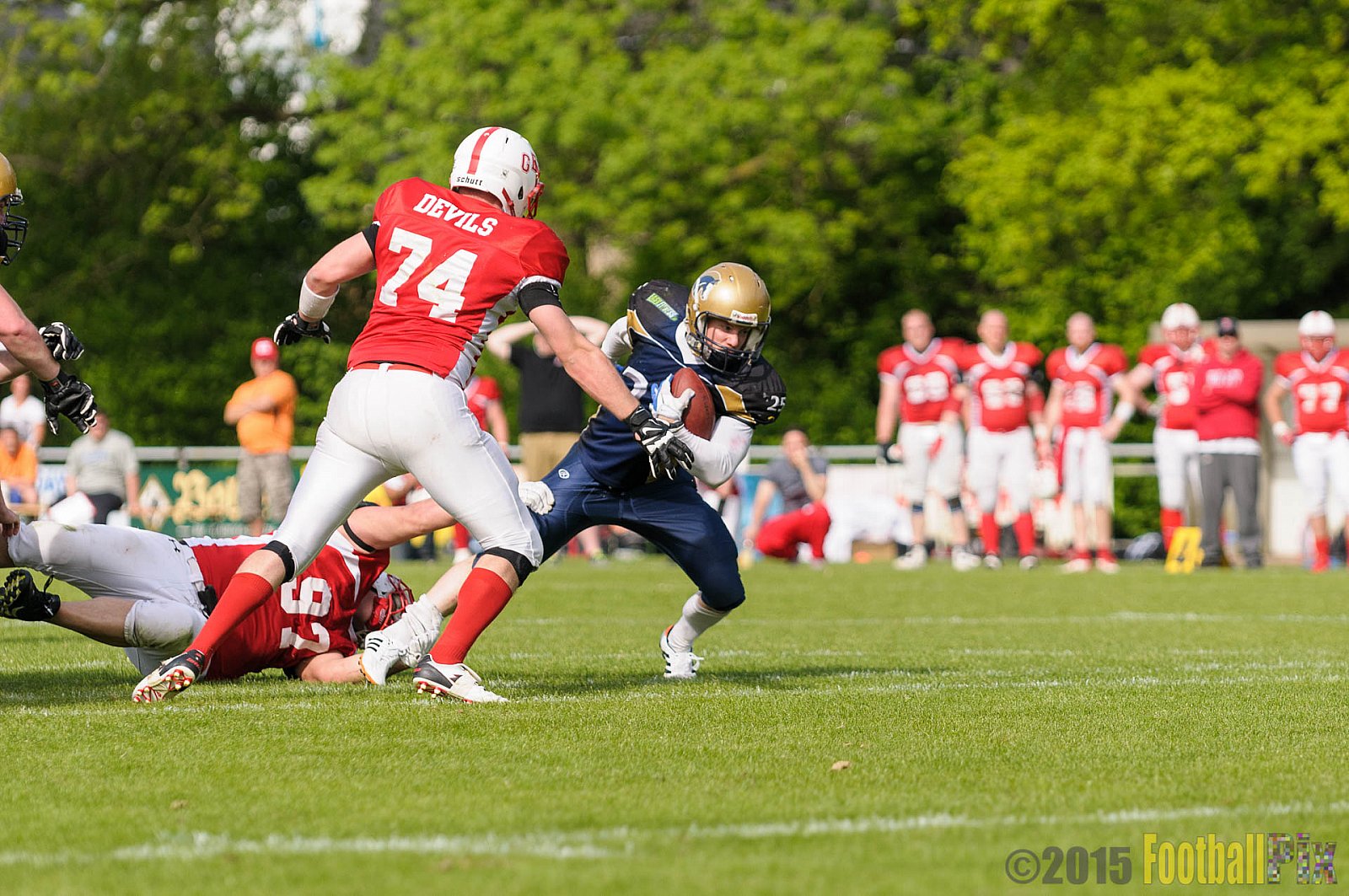 Schiefbahn Riders vs. Gelsenkirchen Devils - 10.05.2015 OL NRW: Schiefbahn Riders vs. Gelsenkirchen Devils (7:14)
