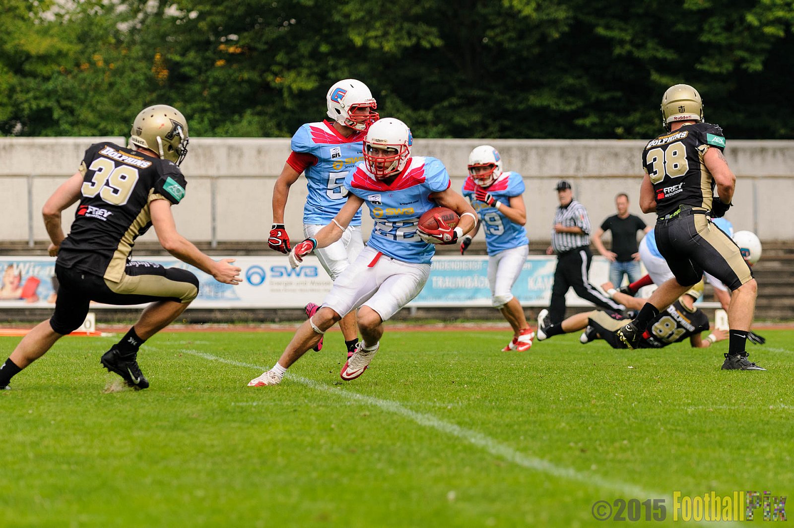 Bonn Gamecocks vs. Paderborn Dolphins - 08.08.2015 GFL2 Nord: Bonn Gamecocks vs. Paderborn Dolphins (49:35)