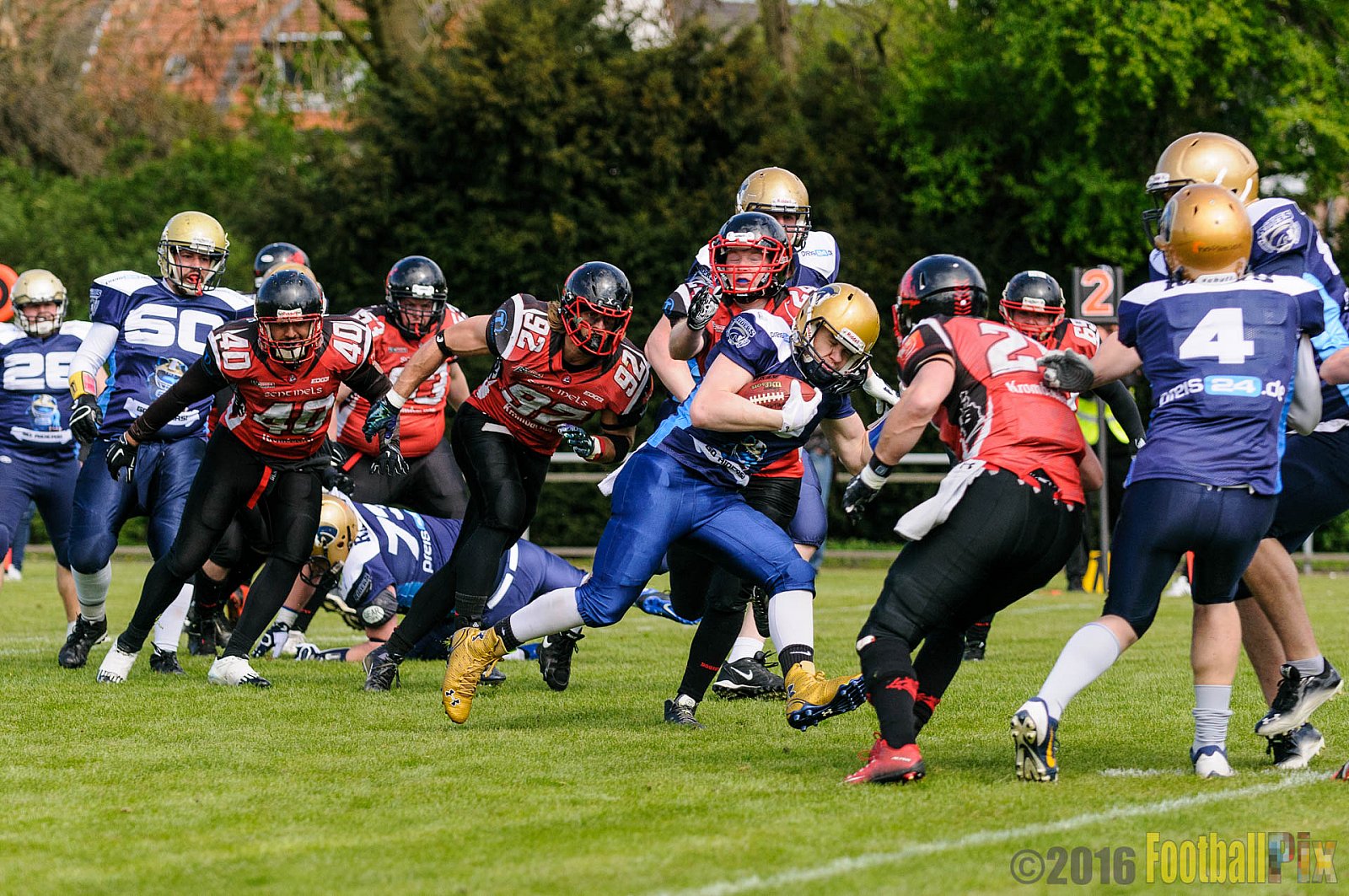 Schiefbahn Riders vs. Siegen Sentinels - 23.04.2016 OL NRW: Schiefbahn Riders vs. Siegen Sentinels (30:33)