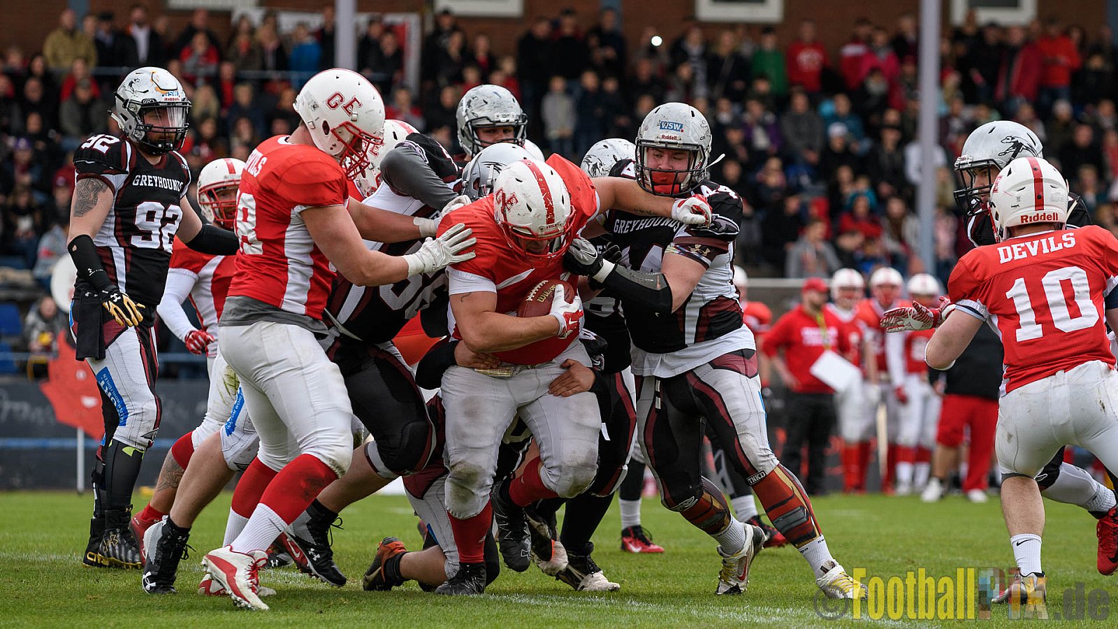 Gelsenkirchen Devils vs. Wuppertal Greyhounds - 15.04.2017 Pre-Season Game: Gelsenkirchen Devils vs. Wuppertal Greyhounds (23:16)