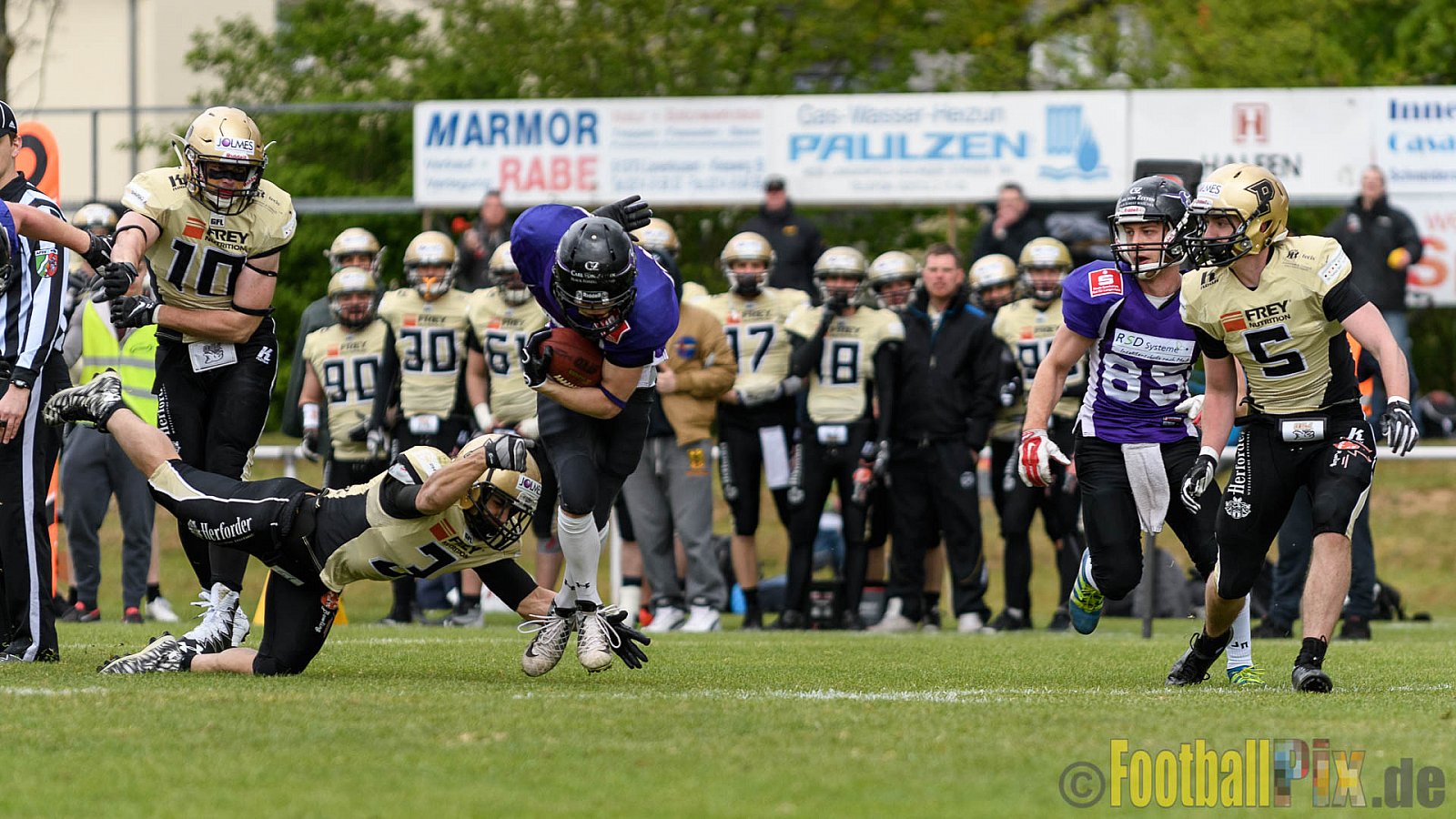 Langenfeld Longhorns vs. Paderborn Dolphins - 23.04.2017 GFL2: Langenfeld Longhorns vs. Paderborn Dolphins (57:27)
