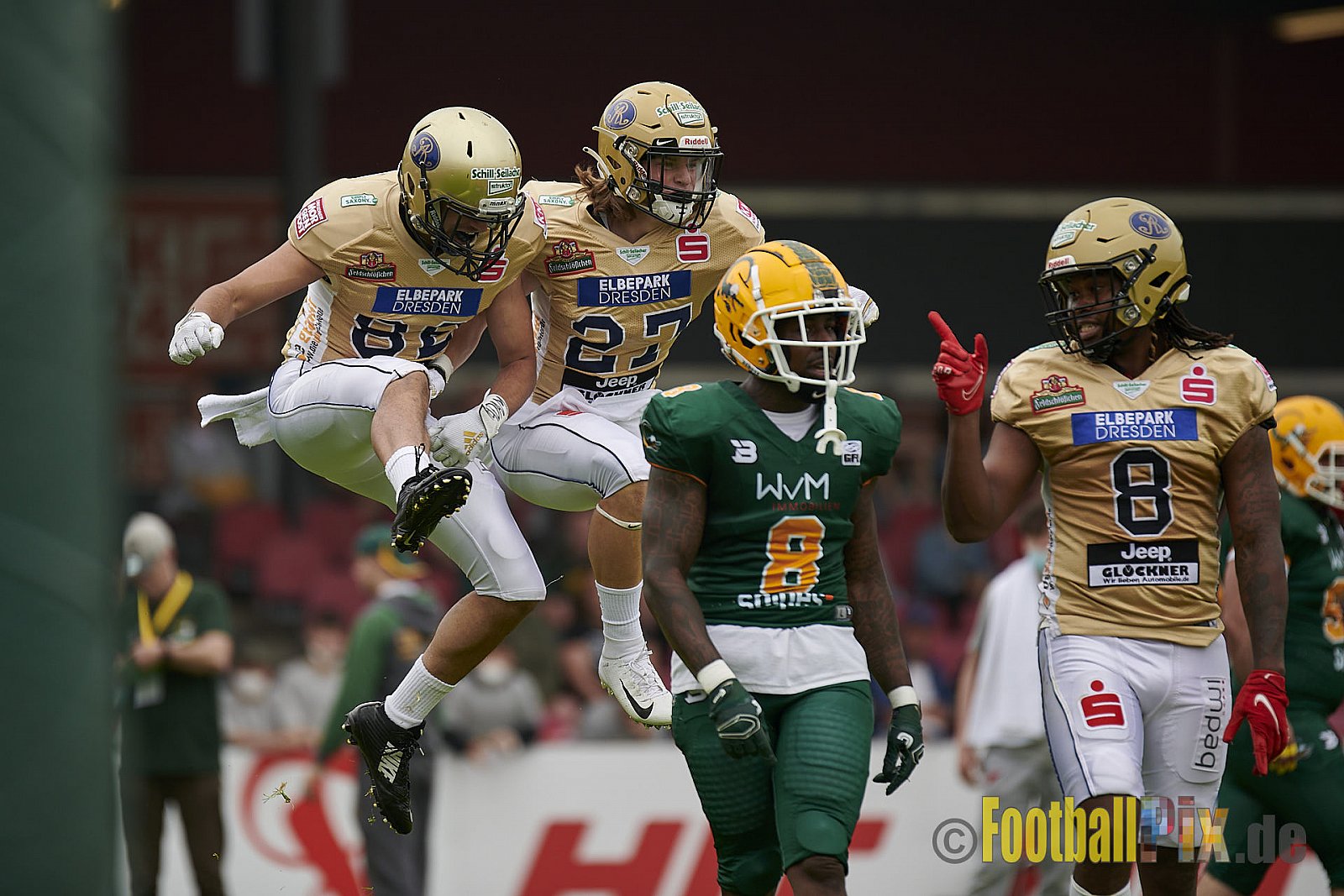 German Football League 2021 Cologne Crocodiles vs. Dresden Monarchs im Südstadion, Vorgebirgstraße 76, 50969 Köln, Punkte Endstand 48 : 41.
[Bildnummer: 2021-06-05_0131] - CologneCrocodilesVsDresdenMonarchs