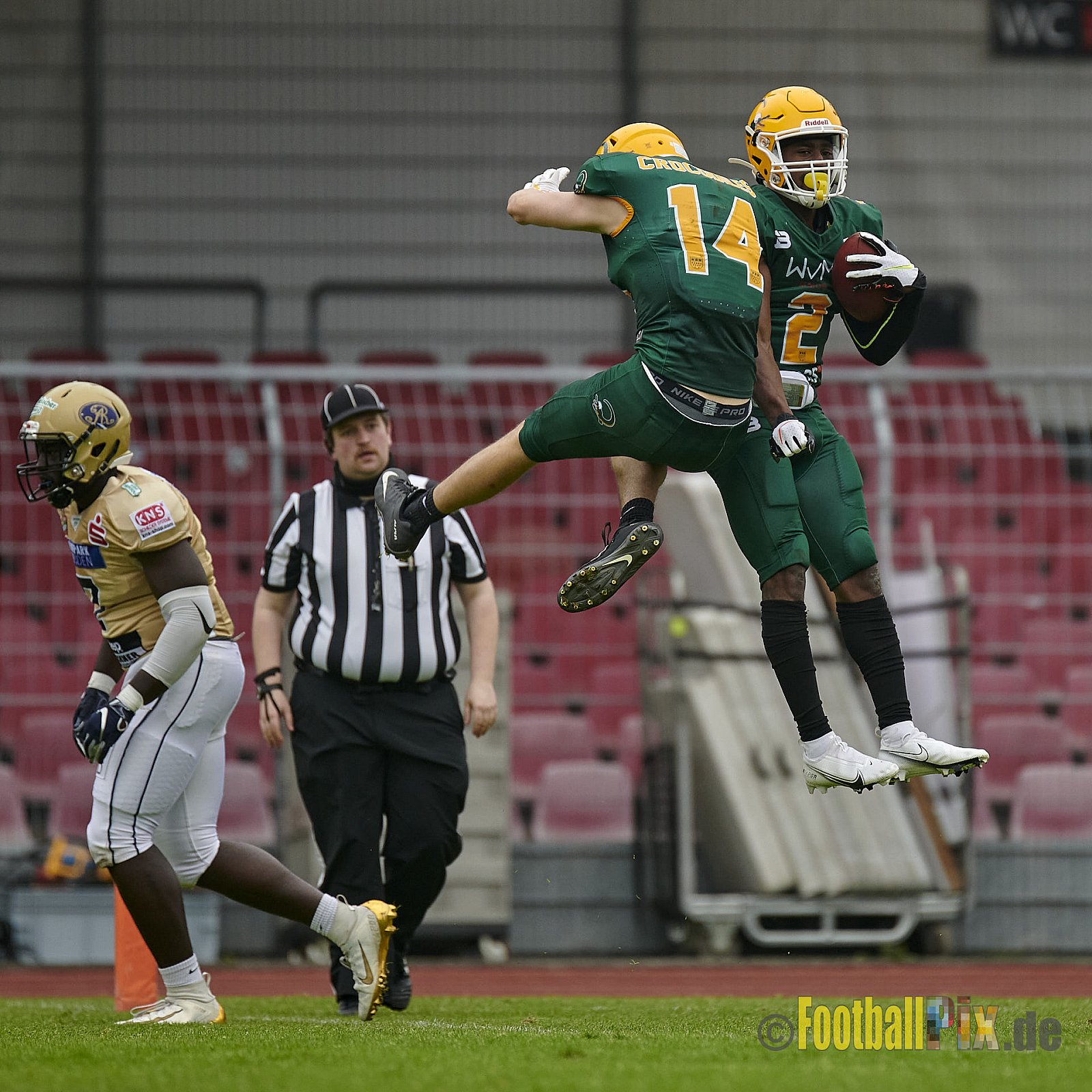 German Football League 2021 Cologne Crocodiles vs. Dresden Monarchs im Südstadion, Vorgebirgstraße 76, 50969 Köln, Punkte Endstand 48 : 41.
[Bildnummer: 2021-06-05_0284] - CologneCrocodilesVsDresdenMonarchs