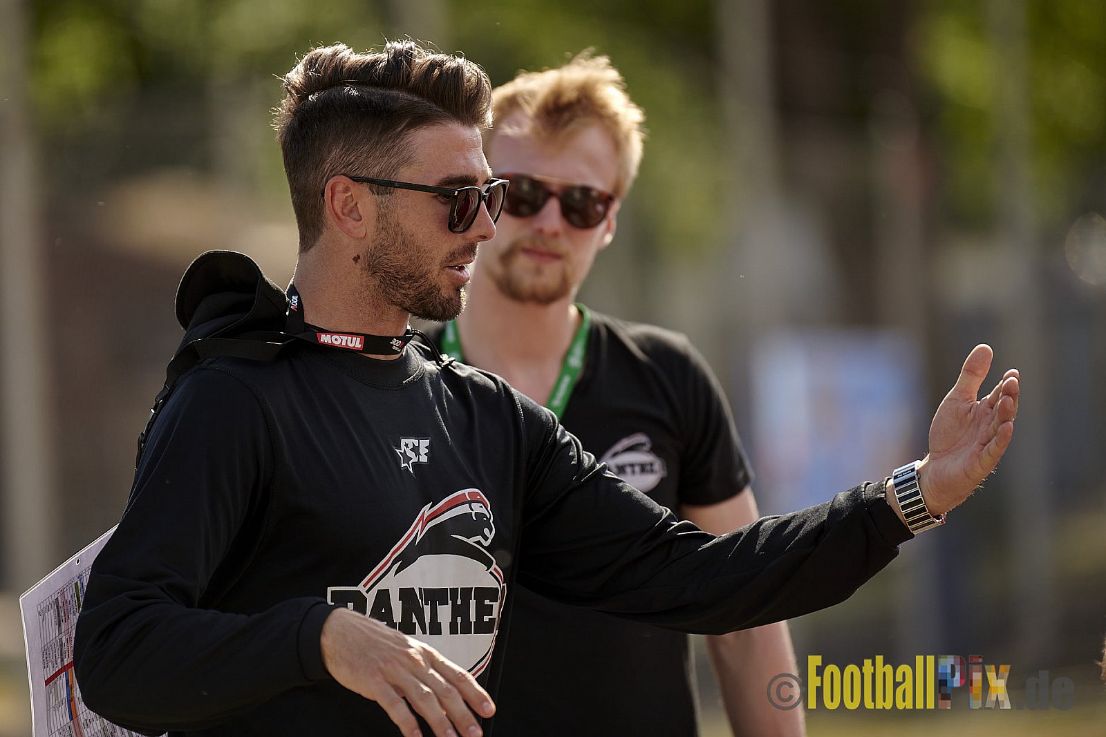 GFL2 Season 2021 Düsseldorf Panther vs. Hamburg Huskies am 12.06.2021 im Stadion VfL Benrath, Karl-Hohmann-Straße 70, 40597 Düsseldorf, Punkte Endstand 12 : 06.
[Bildnummer: 2021-06-12_0230] - DPantherVsHamburgHuskies