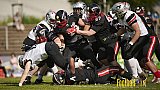 GFL2 Season 2021 Düsseldorf Panther vs. Hamburg Huskies am 12.06.2021 im Stadion VfL Benrath, Karl-Hohmann-Straße 70, 40597 Düsseldorf, Punkte Endstand 12 : 06.
[Bildnummer: 2021-06-12_0317] - DPantherVsHamburgHuskies