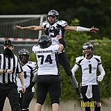 GFL2 Season 2021 Assindia Cardinals vs. Langenfeld Longhorns am 4.07.2021 im Stadion Am Hallo, Hallostra&szlig;e, 45141 Essen. Endstand des Spiels 28 : 31.[Bildnummer: 2021-07-04_0167] - AssindiaCardinalsVsLangenfeldLonghorns