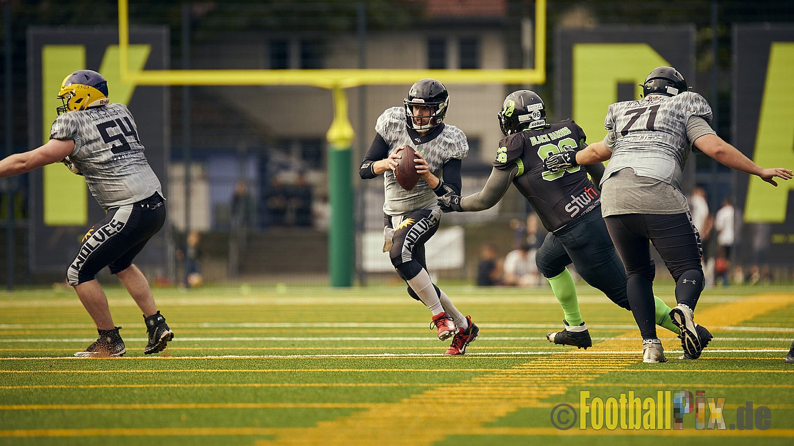 AFCV NRW Landesliga Season 2021 Herne Black Barons vs. Minden Wolves am 26.09.2021 im Stadion Horststadion, Gartenstraße 12-16, 44625 Herne, Punkte Endstand 03 : 27.
[Bildnummer: 2021-09-26_0075] - HerneBlackBaronsVsMindenWolves