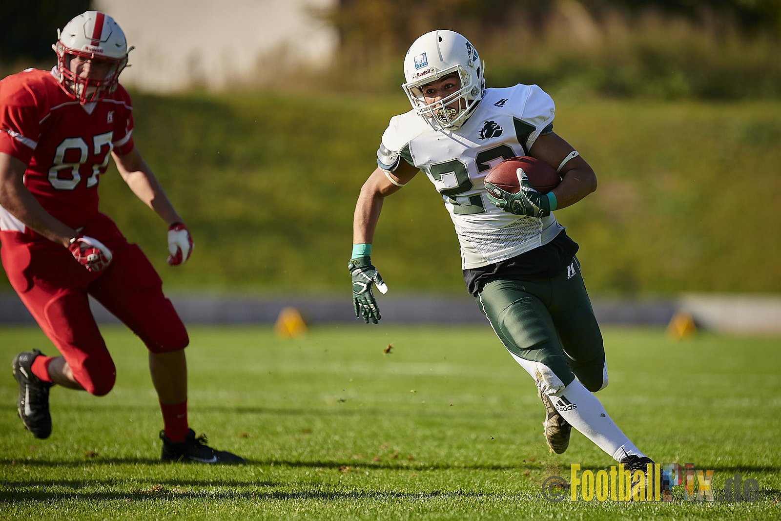 AFCV NRW Regionalliga Season 2021 Gelsenkirchen Devils vs. Bielefeld Bulldogs am 9.10.2021 im Fürstenbergstadion, Fischerstraße 35, 45899 Gelsenkirchen-Horst, Punkte Endstand 0 : 42.
[Bildnummer: 2021-10-09_0158] - GelsenkirchenDevilsVsBielefeldBulldogs
