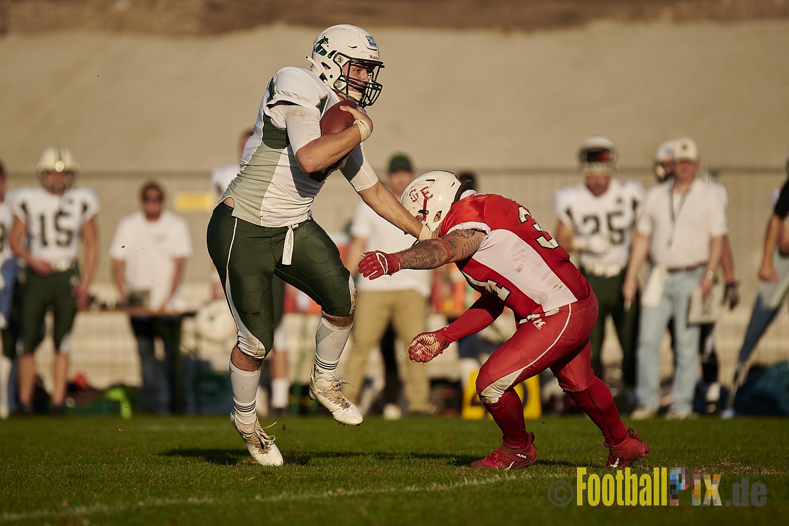 AFCV NRW Regionalliga Season 2021 Gelsenkirchen Devils vs. Bielefeld Bulldogs am 9.10.2021 im Fürstenbergstadion, Fischerstraße 35, 45899 Gelsenkirchen-Horst, Punkte Endstand 0 : 42.
[Bildnummer: 2021-10-09_0379] - GelsenkirchenDevilsVsBielefeldBulldogs