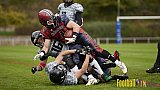 AFCV NRW Verbandsliga Season 2021 Iserlohn Titans vs. Minden Wolves am 16.10.2021 im Hermberg Statdion S&uuml;d, Immermannstra&szlig;e, 58636 Iserlohn, Punkte Endstand 9 : 16.[Bildnummer: 2021-10-16_0105] - IserlohnTitansVsMindenWolves