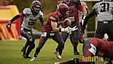 AFCV NRW Verbandsliga Season 2021 Iserlohn Titans vs. Minden Wolves am 16.10.2021 im Hermberg Statdion S&uuml;d, Immermannstra&szlig;e, 58636 Iserlohn, Punkte Endstand 9 : 16.[Bildnummer: 2021-10-16_0257] - IserlohnTitansVsMindenWolves