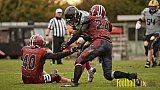 AFCV NRW Verbandsliga Season 2021 Iserlohn Titans vs. Minden Wolves am 16.10.2021 im Hermberg Statdion S&uuml;d, Immermannstra&szlig;e, 58636 Iserlohn, Punkte Endstand 9 : 16.[Bildnummer: 2021-10-16_0362] - IserlohnTitansVsMindenWolves