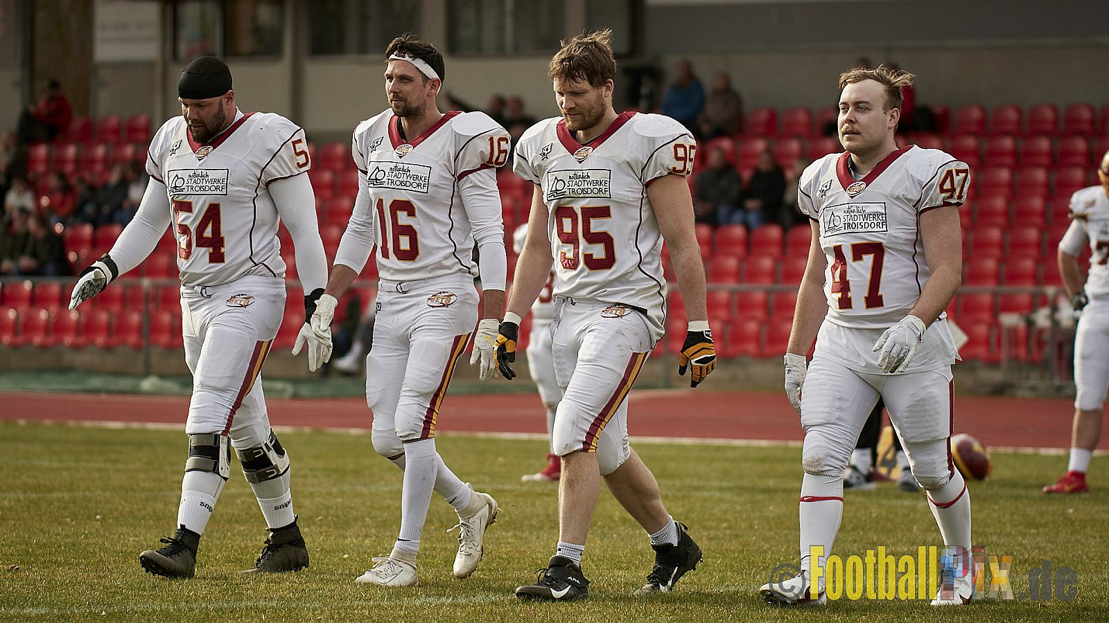 AFCV NRW Freundschaftsspiel Season 2022 Troisdorf Jets vs. Wuppertal Greyhounds am 12.03.2022 im Aggerstadion Troisdorf, Taubengasse 199, 53840 Troisdorf, Punkte Endstand 31 : 07.
[Bildnummer: 2022-03-12_0020] - TroisdorfJetsVsWuppertalGreyhounds