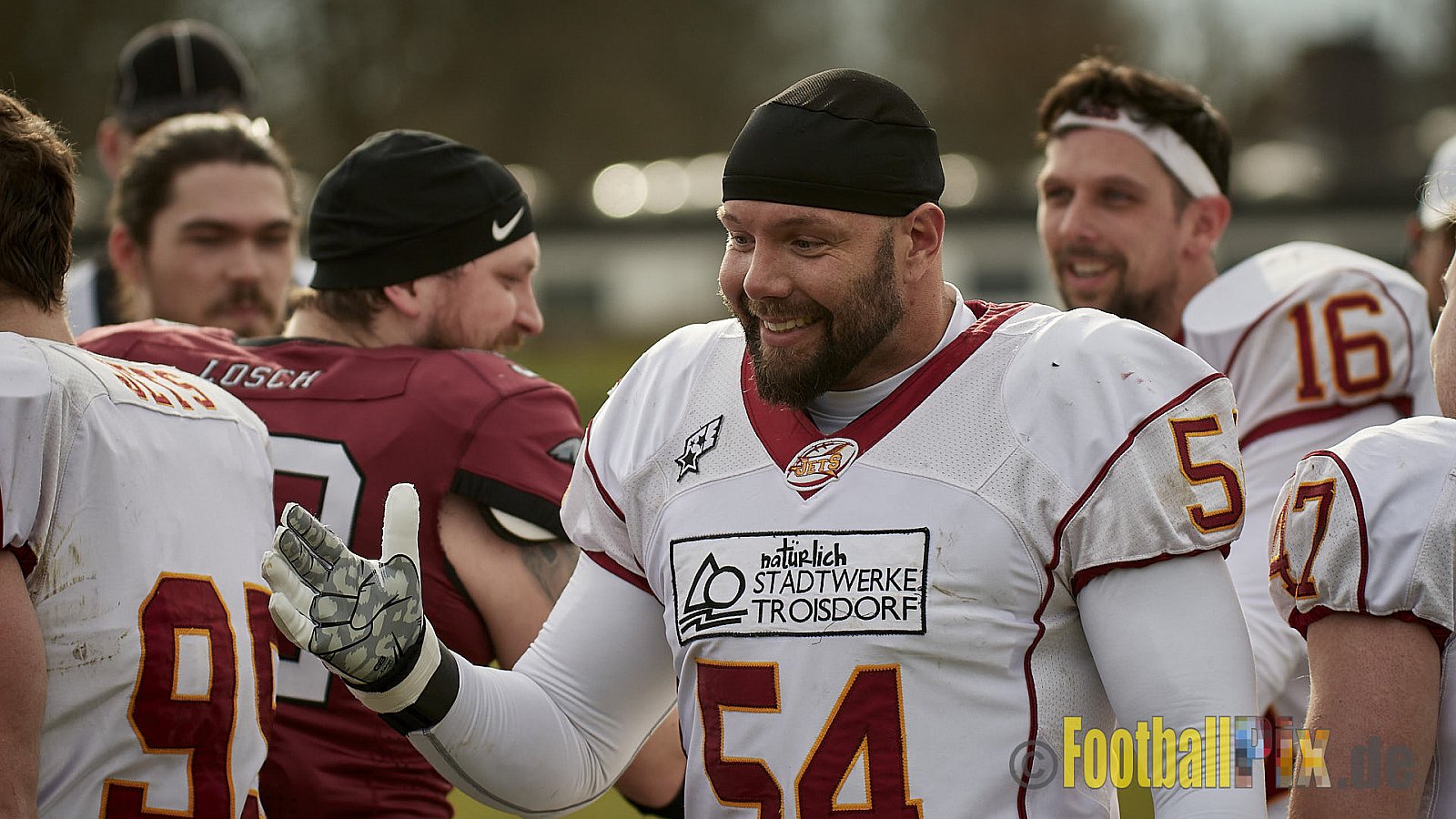 AFCV NRW Freundschaftsspiel Season 2022 Troisdorf Jets vs. Wuppertal Greyhounds am 12.03.2022 im Aggerstadion Troisdorf, Taubengasse 199, 53840 Troisdorf, Punkte Endstand 31 : 07.
[Bildnummer: 2022-03-12_0029] - TroisdorfJetsVsWuppertalGreyhounds
