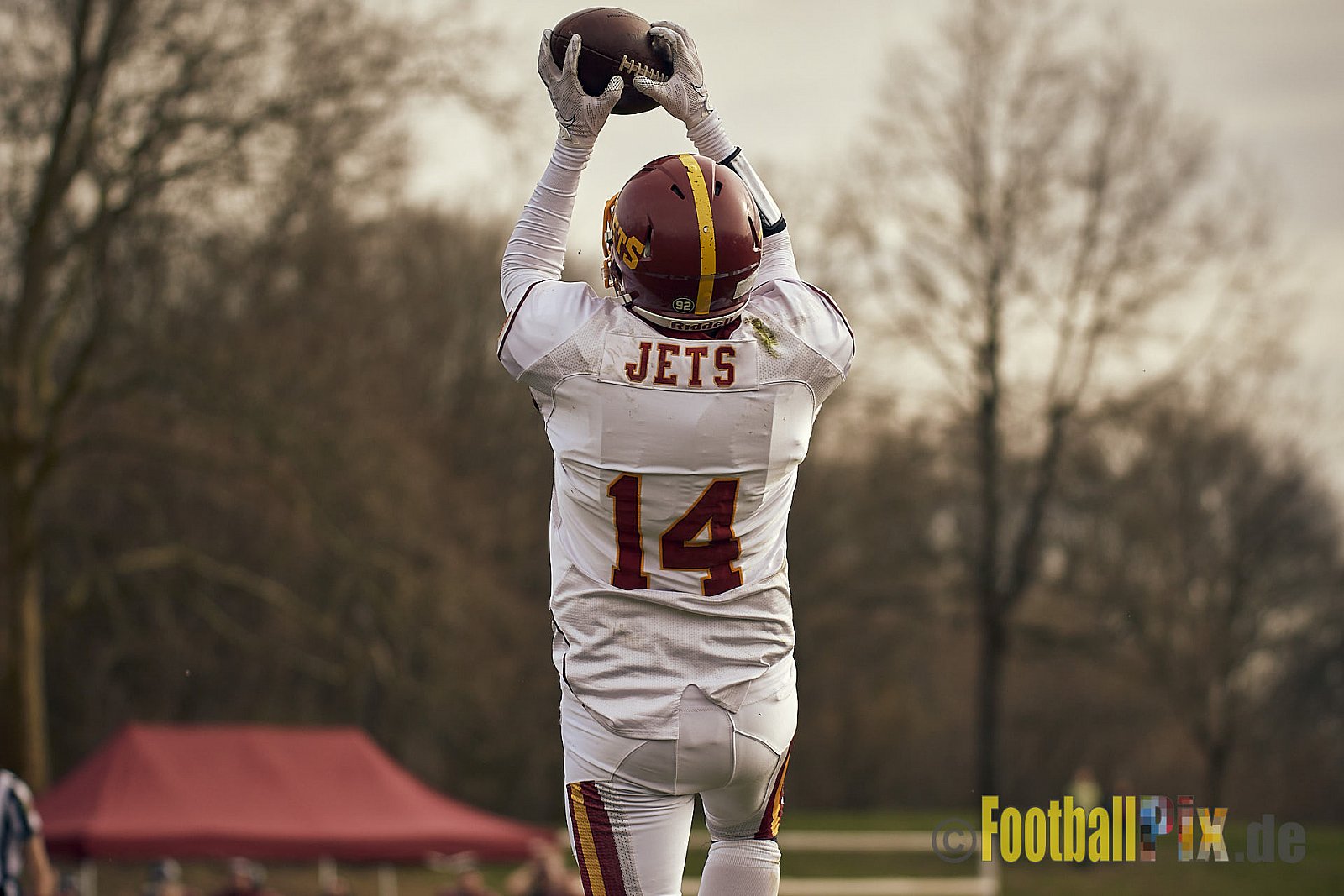 AFCV NRW Freundschaftsspiel Season 2022 Troisdorf Jets vs. Wuppertal Greyhounds am 12.03.2022 im Aggerstadion Troisdorf, Taubengasse 199, 53840 Troisdorf, Punkte Endstand 31 : 07.
[Bildnummer: 2022-03-12_0104] - TroisdorfJetsVsWuppertalGreyhounds