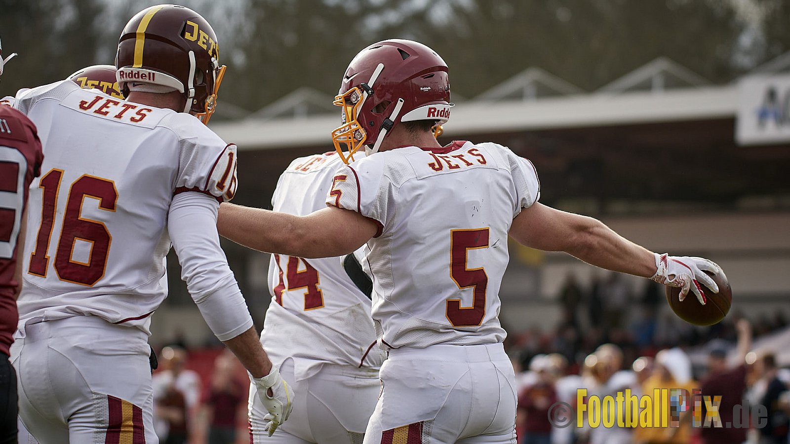 AFCV NRW Freundschaftsspiel Season 2022 Troisdorf Jets vs. Wuppertal Greyhounds am 12.03.2022 im Aggerstadion Troisdorf, Taubengasse 199, 53840 Troisdorf, Punkte Endstand 31 : 07.
[Bildnummer: 2022-03-12_0157] - TroisdorfJetsVsWuppertalGreyhounds