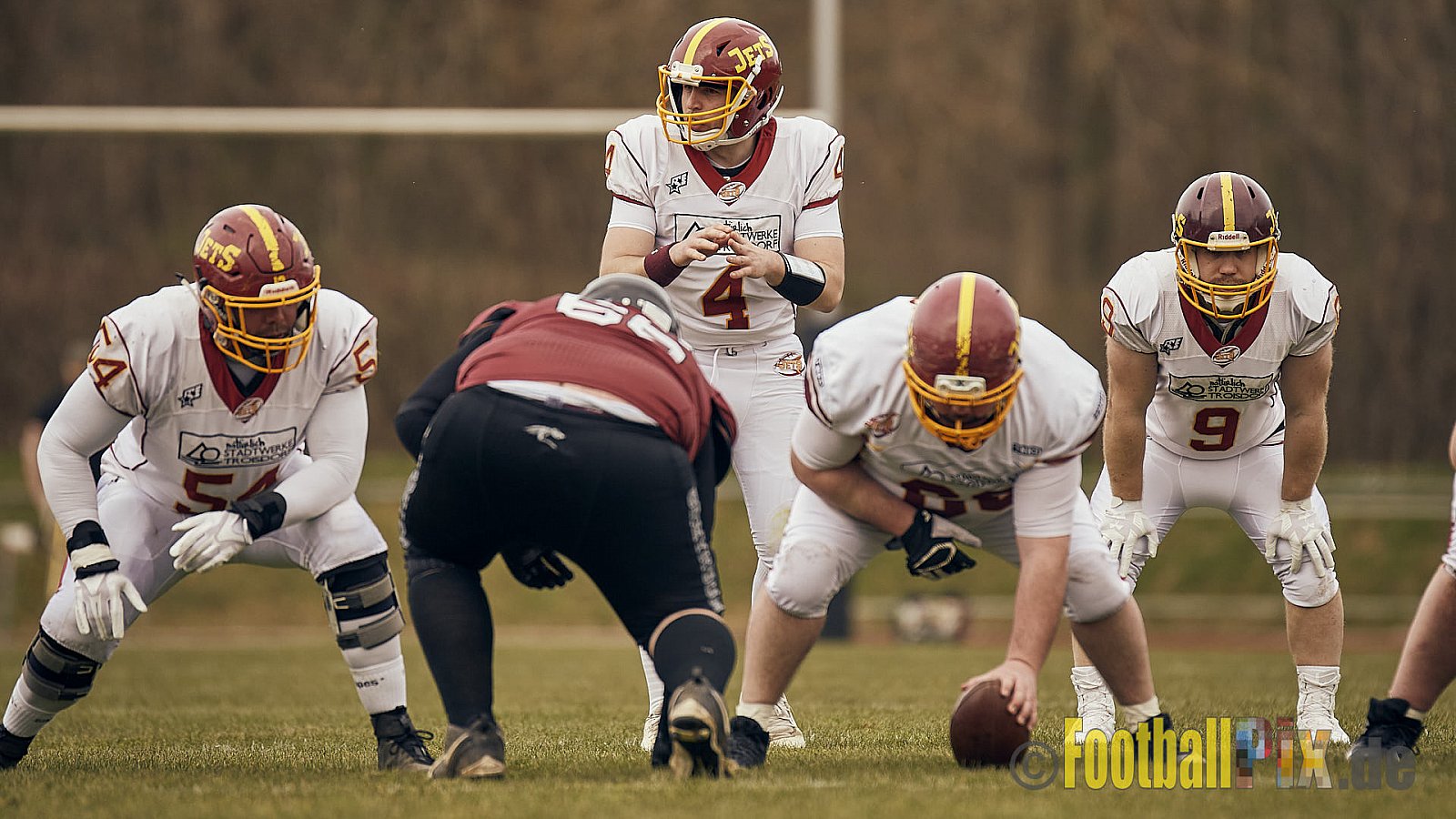 AFCV NRW Freundschaftsspiel Season 2022 Troisdorf Jets vs. Wuppertal Greyhounds am 12.03.2022 im Aggerstadion Troisdorf, Taubengasse 199, 53840 Troisdorf, Punkte Endstand 31 : 07.
[Bildnummer: 2022-03-12_0226] - TroisdorfJetsVsWuppertalGreyhounds