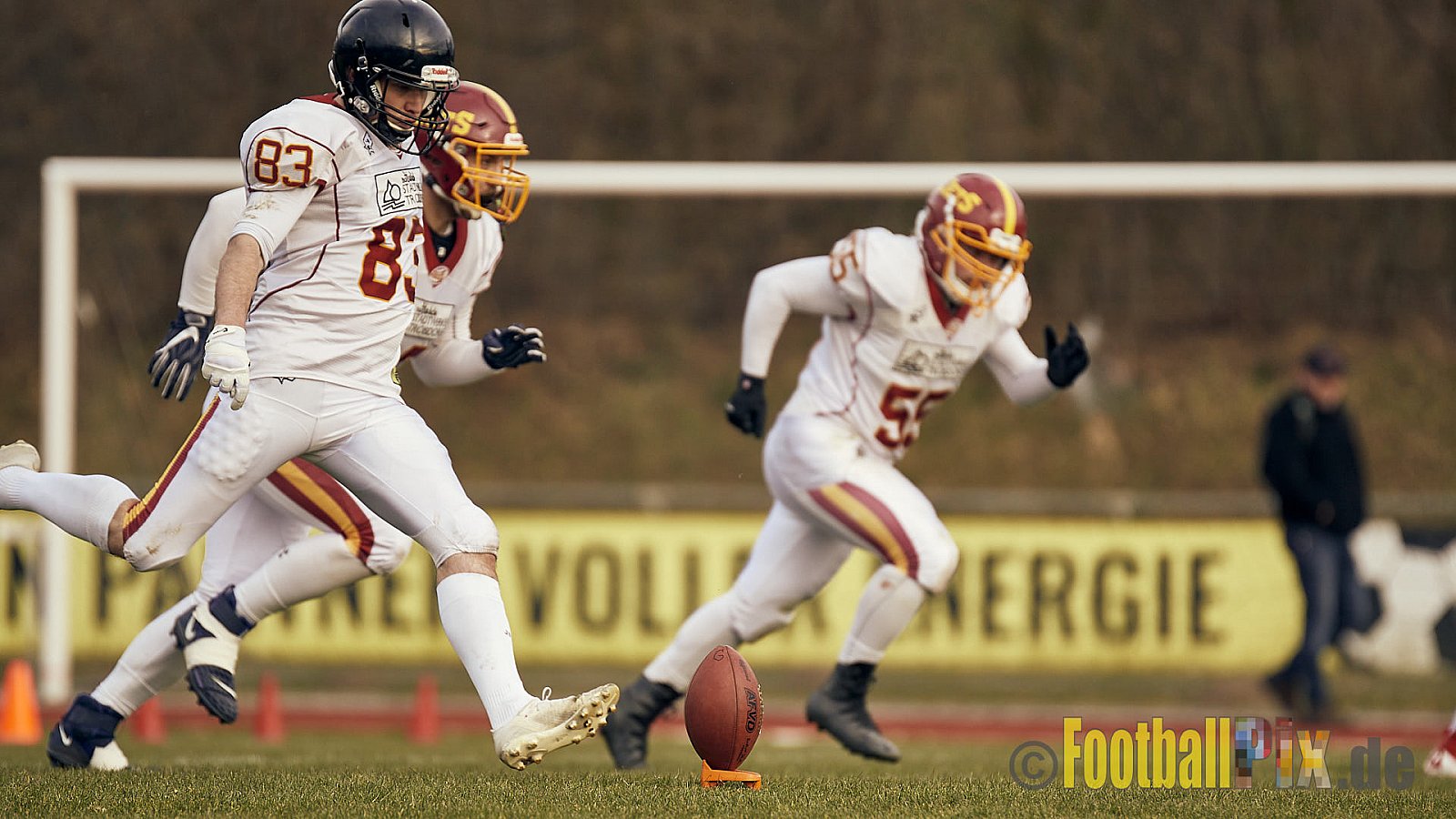 AFCV NRW Freundschaftsspiel Season 2022 Troisdorf Jets vs. Wuppertal Greyhounds am 12.03.2022 im Aggerstadion Troisdorf, Taubengasse 199, 53840 Troisdorf, Punkte Endstand 31 : 07.
[Bildnummer: 2022-03-12_0340] - TroisdorfJetsVsWuppertalGreyhounds
