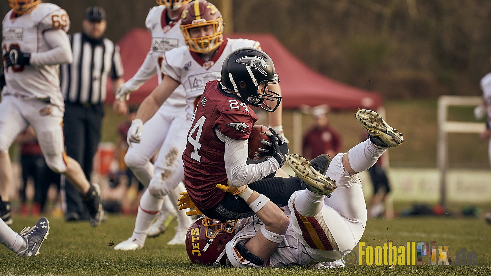 AFCV NRW Freundschaftsspiel Season 2022 Troisdorf Jets vs. Wuppertal Greyhounds am 12.03.2022 im Aggerstadion Troisdorf, Taubengasse 199, 53840 Troisdorf, Punkte Endstand 31 : 07.
[Bildnummer: 2022-03-12_0358] - TroisdorfJetsVsWuppertalGreyhounds