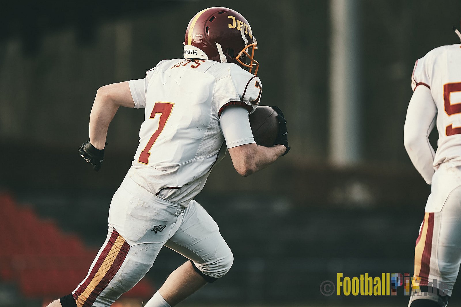 AFCV NRW Freundschaftsspiel Season 2022 Troisdorf Jets vs. Wuppertal Greyhounds am 12.03.2022 im Aggerstadion Troisdorf, Taubengasse 199, 53840 Troisdorf, Punkte Endstand 31 : 07.
[Bildnummer: 2022-03-12_0580] - TroisdorfJetsVsWuppertalGreyhounds