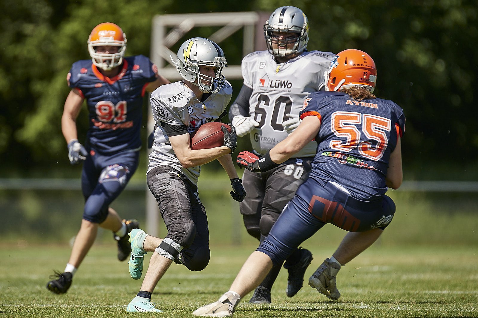 AFCV NRW Liga Season 2022 Oberhausen Tornados vs. Lüdenscheid Lightnings am 15.05.2022 im Stadion Sterkrade, 46145 Oberhausen, Punkte Endstand 26 : 36.
[Bildnummer: 2022-05-15_0050] - OberhausenTornadosVsLuedenscheidLightnings
