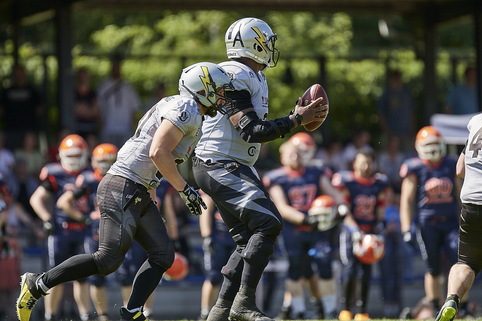 AFCV NRW Liga Season 2022 Oberhausen Tornados vs. Lüdenscheid Lightnings am 15.05.2022 im Stadion Sterkrade, 46145 Oberhausen, Punkte Endstand 26 : 36.
[Bildnummer: 2022-05-15_0087] - OberhausenTornadosVsLuedenscheidLightnings