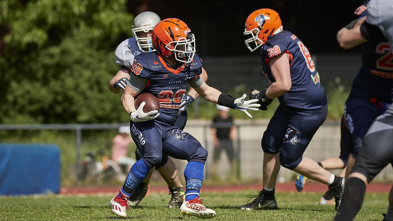 AFCV NRW Liga Season 2022 Oberhausen Tornados vs. Lüdenscheid Lightnings am 15.05.2022 im Stadion Sterkrade, 46145 Oberhausen, Punkte Endstand 26 : 36.
[Bildnummer: 2022-05-15_0159] - OberhausenTornadosVsLuedenscheidLightnings