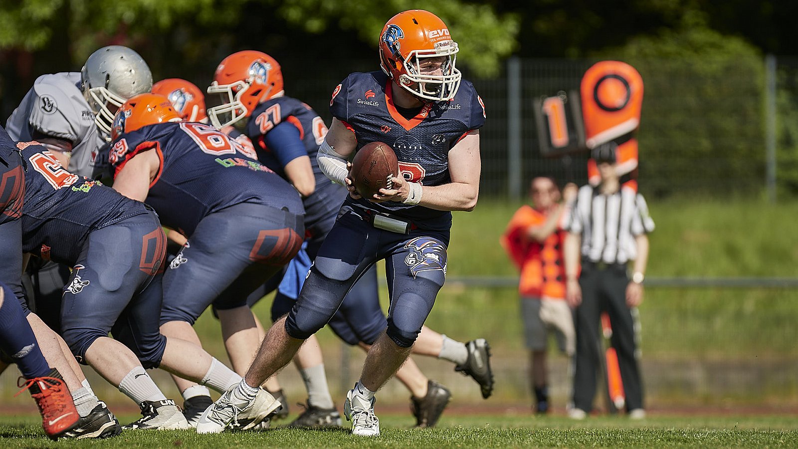 AFCV NRW Liga Season 2022 Oberhausen Tornados vs. Lüdenscheid Lightnings am 15.05.2022 im Stadion Sterkrade, 46145 Oberhausen, Punkte Endstand 26 : 36.
[Bildnummer: 2022-05-15_0277] - OberhausenTornadosVsLuedenscheidLightnings