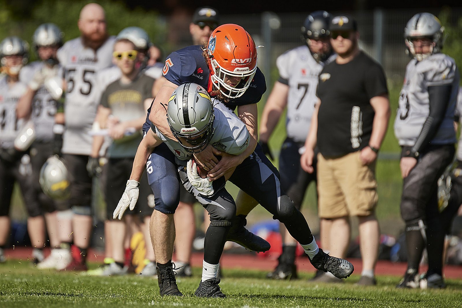AFCV NRW Liga Season 2022 Oberhausen Tornados vs. Lüdenscheid Lightnings am 15.05.2022 im Stadion Sterkrade, 46145 Oberhausen, Punkte Endstand 26 : 36.
[Bildnummer: 2022-05-15_0294] - OberhausenTornadosVsLuedenscheidLightnings