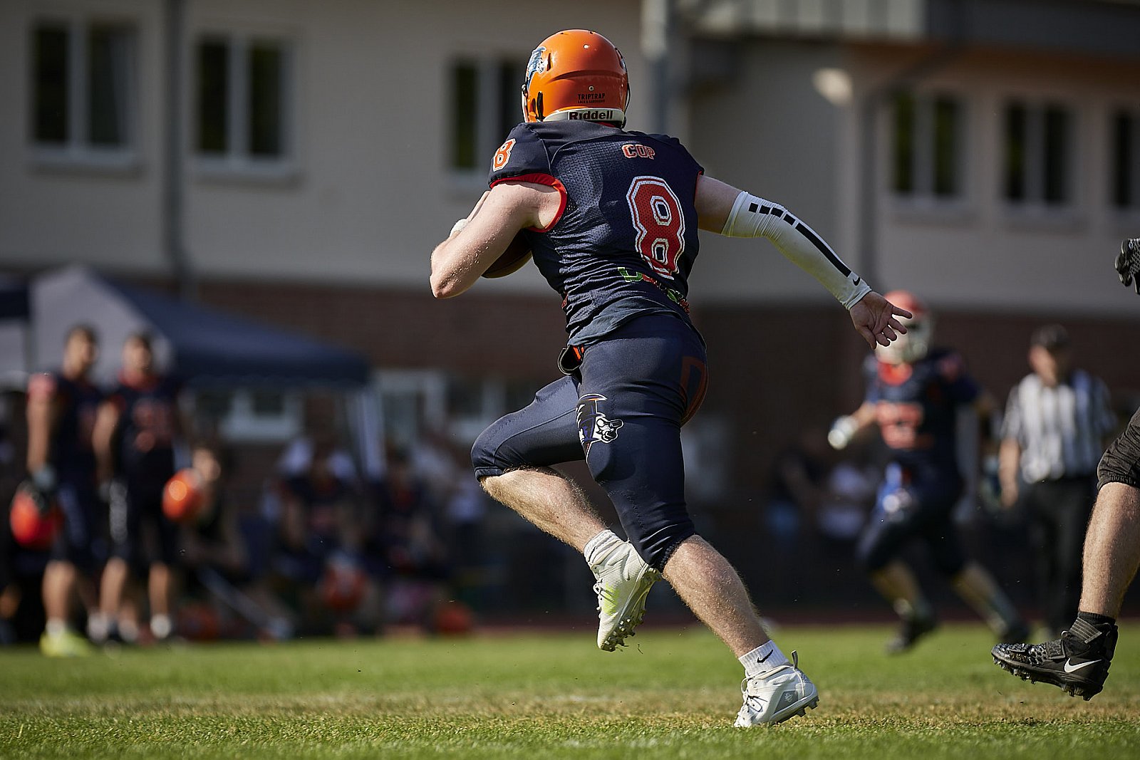 AFCV NRW Liga Season 2022 Oberhausen Tornados vs. Lüdenscheid Lightnings am 15.05.2022 im Stadion Sterkrade, 46145 Oberhausen, Punkte Endstand 26 : 36.
[Bildnummer: 2022-05-15_0321] - OberhausenTornadosVsLuedenscheidLightnings