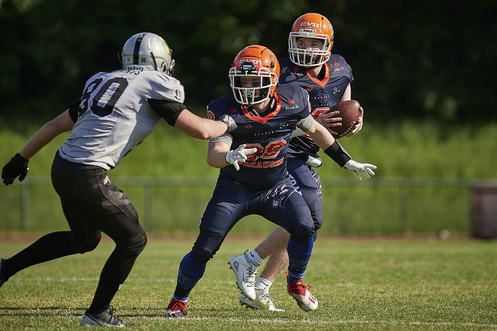 AFCV NRW Liga Season 2022 Oberhausen Tornados vs. Lüdenscheid Lightnings am 15.05.2022 im Stadion Sterkrade, 46145 Oberhausen, Punkte Endstand 26 : 36.
[Bildnummer: 2022-05-15_0332] - OberhausenTornadosVsLuedenscheidLightnings