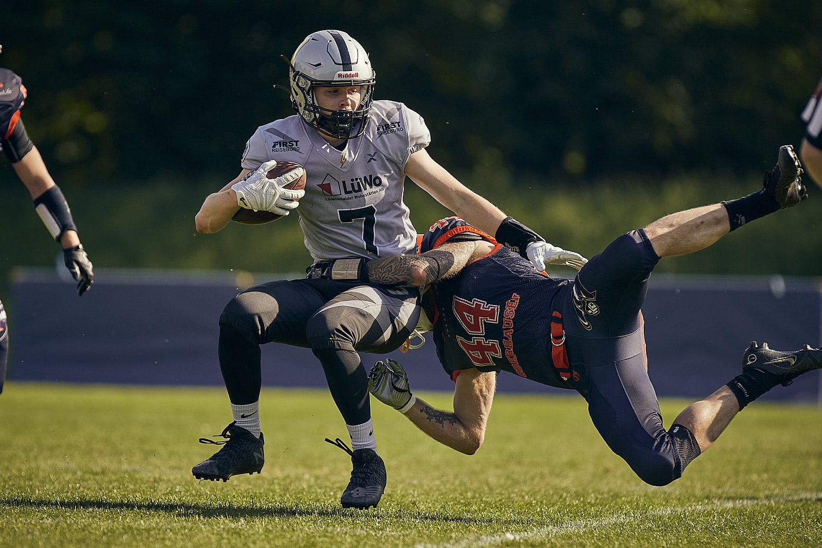 AFCV NRW Liga Season 2022 Oberhausen Tornados vs. Lüdenscheid Lightnings am 15.05.2022 im Stadion Sterkrade, 46145 Oberhausen, Punkte Endstand 26 : 36.
[Bildnummer: 2022-05-15_0355] - OberhausenTornadosVsLuedenscheidLightnings