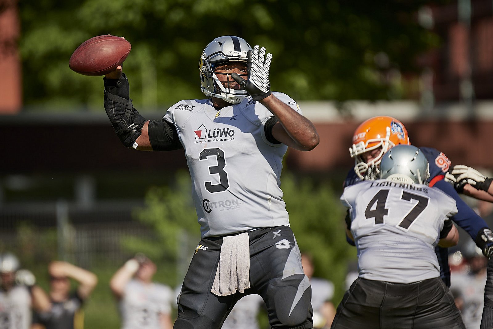 AFCV NRW Liga Season 2022 Oberhausen Tornados vs. Lüdenscheid Lightnings am 15.05.2022 im Stadion Sterkrade, 46145 Oberhausen, Punkte Endstand 26 : 36.
[Bildnummer: 2022-05-15_0371] - OberhausenTornadosVsLuedenscheidLightnings