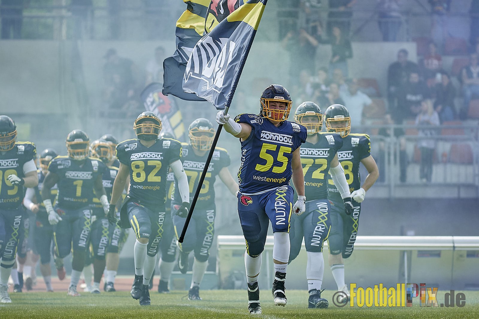 GFL2 Season 2022 Assindia Cardinals vs. Paderborn Dolphins am 22.05.2022 im Stadion Am Hallo, 45141 Essen. Spiel Endstand 14 : 31. Bildnummer: 2022-05-22_0008 - AssindiaCardinalsVsPaderbornDolphins