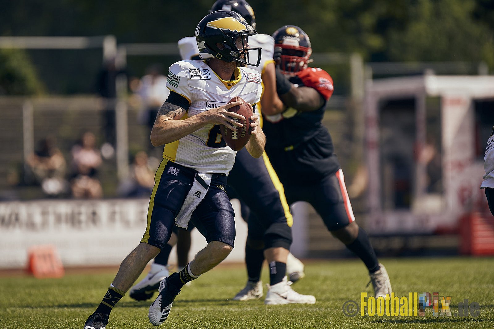 GFL Season 2022 Düsseldorf Panther vs. Berlin Adler am 4.06.2022 im Stadion VfL Benrath, Karl-Hohmann-Straße 70, 40597 Düsseldorf. Spiel Endstand 0 : 21. Bildnummer: 2022-06-04_0178 - DPantherVsBerlinAdler