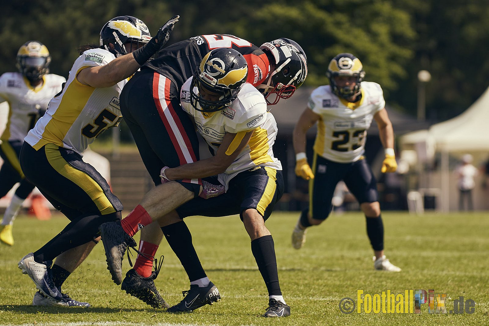 GFL Season 2022 Düsseldorf Panther vs. Berlin Adler am 4.06.2022 im Stadion VfL Benrath, Karl-Hohmann-Straße 70, 40597 Düsseldorf. Spiel Endstand 0 : 21. Bildnummer: 2022-06-04_0345 - DPantherVsBerlinAdler