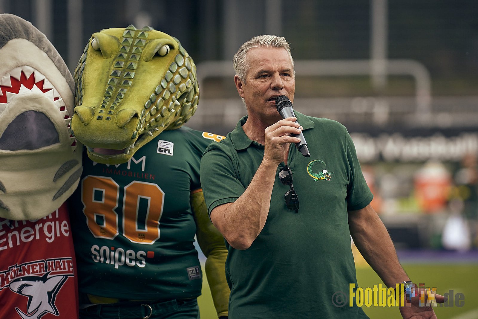 GFL Season 2022 Cologne Crocodiles vs. Kiel Baltic Hurricanes am 11.06.2022 im Stadion Stadion Höhenberg, Höhenberger Ring, 51103 Köln. Punkte Endstand 49 : 00. Bildnummer: 2022-06-11_0004 - CologneCrocodilesVsKielBalticHurricanes