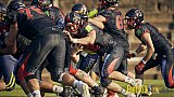 GFL2 Season 2022 Solingen Paladins vs. Assindia Cardinals am 2.07.2022 im Stadion Jahnkampfbahn Solingen, Adolf-Clarenbach-Straße 36, 42719 Solingen. Spiel Endstand 25 : 13. Bildnummer: 2022-07-02_0402 - SolingenPaladinsVsAssindiaCardinals