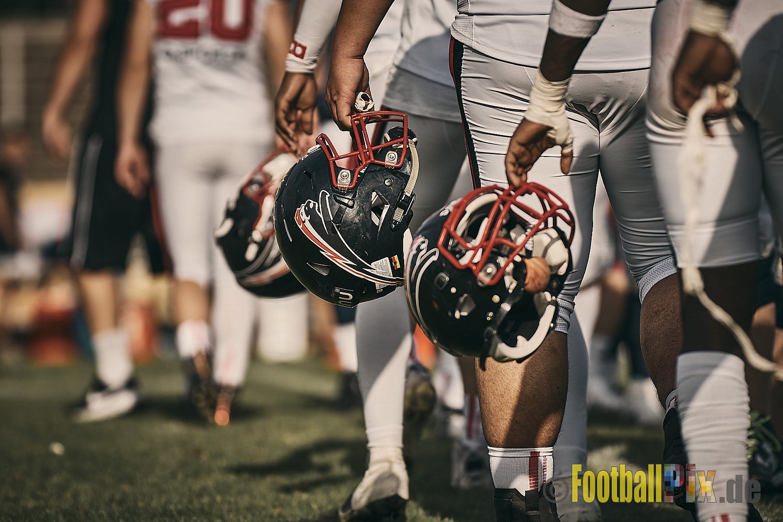 Spiel der GFL Season 2022 Düsseldorf Panther vs. Dresden Monarchs am 30.07.2022 im Stadion VfL Benrath, Karl-Hohmann-Straße 70, 40597 Düsseldorf, Punkte Endstand 00 : 21.
[Bildnummer: 2022-07-30_0415] - DPantherVsDresdenMonarchs
